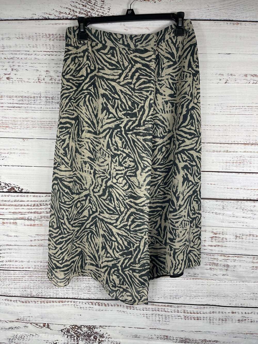 Rachel Rachel Roy Size 6 Zebra Print Modern Chiffon Wrap Culottes Wide Leg Pants